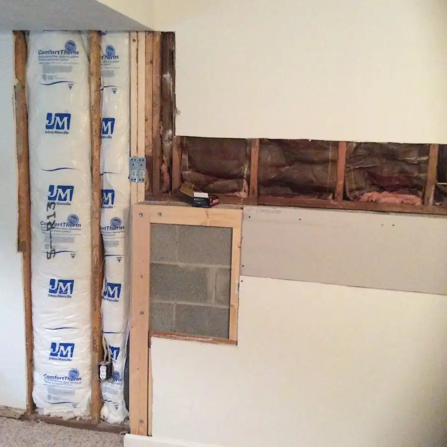 Wall insulation replacement during Structural Drying in West Athens
